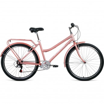 Велосипед FORWARD BARCELONA AIR 26 1.0, рама 17", 2020-2021, бежевый/белый